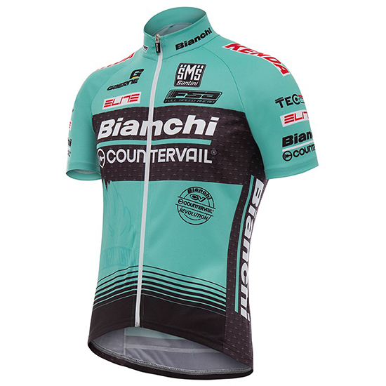 Abbigliamento Bianchi Countervail 2017 Manica Corta e Pantaloncino Con Bretelle verde - Clicca l'immagine per chiudere